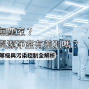 喬鎧集團無塵室與潔淨室定義解析封面圖，呈現符合 ISO 14644 規範的專業半導體潔淨空間與人員防護場景。